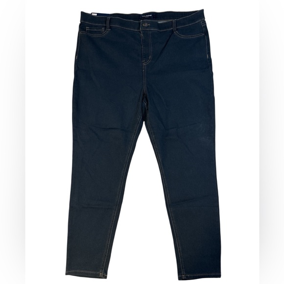 Isaac Mizrahi Denim - Isaac Mizrahi Jeans XL High Rise Pull On Jeggings Dark Wash Skinny Stretch NWT